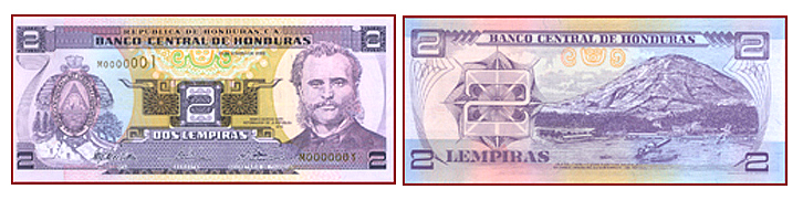 Billete de dos Lempiras 